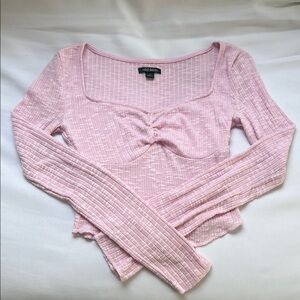 Women's Pink Long Sleeve Top